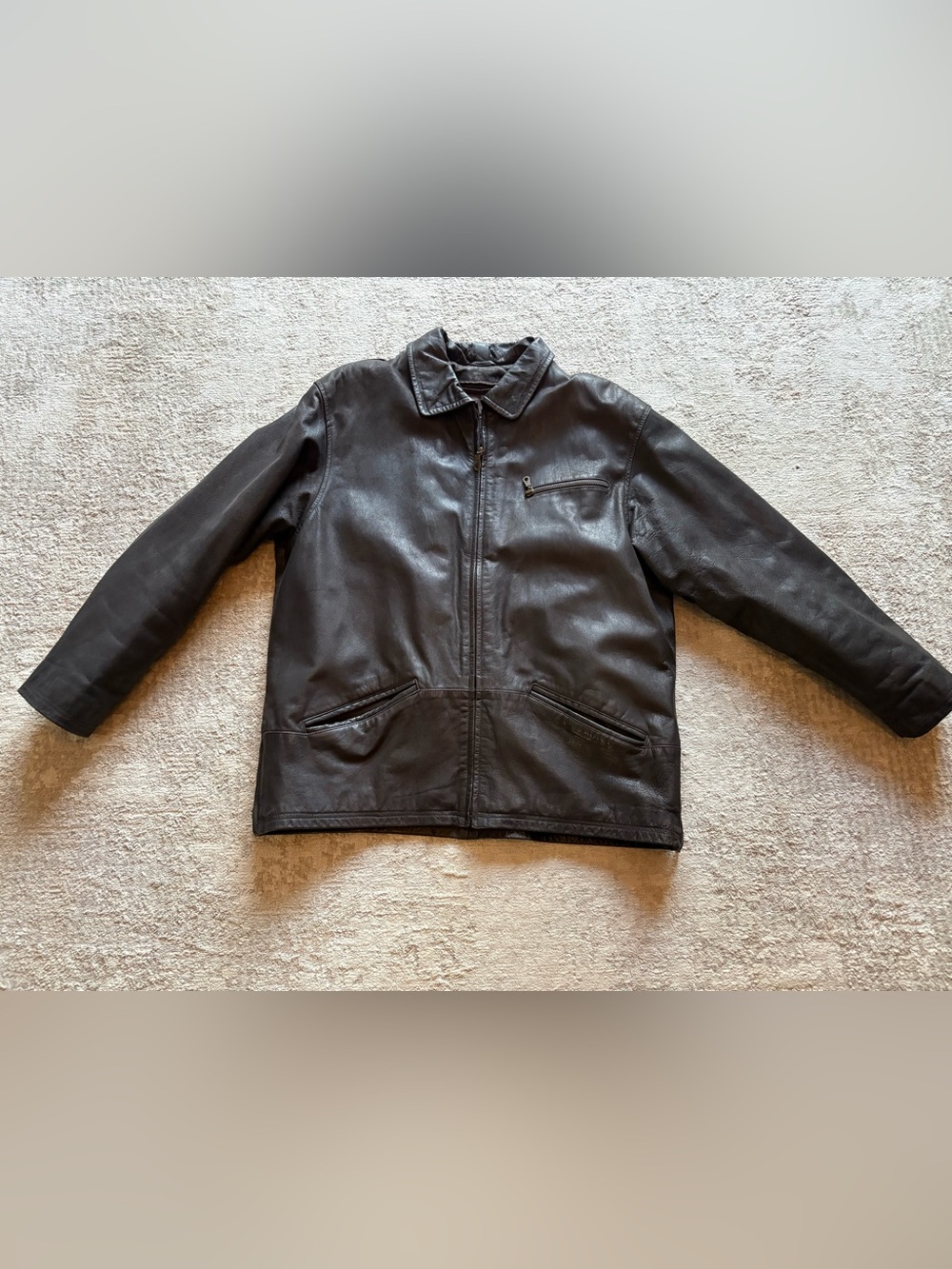 Wilson’s Leather Men's Black Zip-Front Jacket